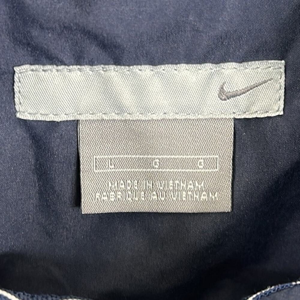 Vintage 90s Nike Colorblock Windbreaker Jacket Navy Royal Blue White Size Large - Picture 4 of 8